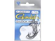Gamakatsu 204411 Worm G Lock Nickel Black Fishing Fish Hooks Size 1 0 6 Pack