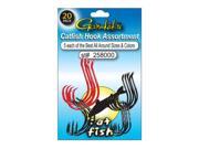 Gamakatsu 258000 Catfish Assortment Fishing Hooks Sizes Pack of 20 Assorted