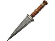 Damascus DM1115 Dirk Fixed Knife 7" Dagger Blade/Rosewood 