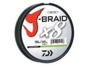 Daiwa JB8U50 150CH J Braid Braided Line 50lbs 165Yds Filler Spool Chartreuse