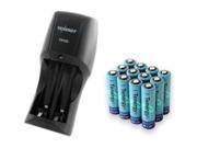 UPC 844949000468 product image for Combo: Tenergy TN153 2-Bay Standard Battery Charger + 12 AA 2600mAh Rechargeable | upcitemdb.com