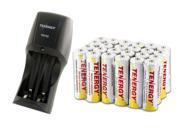 UPC 844949000024 product image for Combo: Tenergy TN153 2-Bay Standard Battery Charger + 24 AA 1000mAh NiCD Batteri | upcitemdb.com