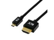 Rix High Speed w Ethernet Ultra Slim HDMI Cable A D 12ft