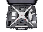 DJI Phantom 2 Carrying Case. Military Spec Waterproof and Airtight Hard Case Fits Quadcopter and GoPro Accessories. (Phantom 2 Vision Plus)