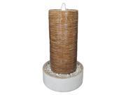 Ribbed Column W Pebbles Fountain