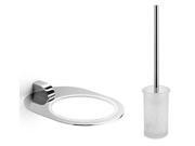 Toilet Brush Holder With Toilet Brush In Polished Chrome
