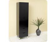 Espresso Bathroom Linen Cabinet W 4 Storage Areas
