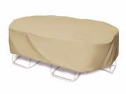 110 In. Oval and Rectangle Table Set Cover