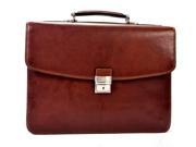 Gaetano 17 in. Leather Laptop Double Gusset Briefcase Gaetano 17 in. Leather Laptop Double Gusset Briefcase