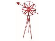 Sphere with Hairpin Base in Red Finish