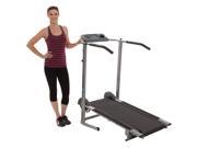 EXERPEUTIC 100XL High Capacity Magnetic Resistance Manual Treadmill with Heart Pulse System