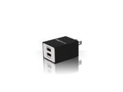 Voltsonic VSWCH-1B 3A Dual USB Port Travel Wall Charger Adapter for Smartphone and Tablet - Black