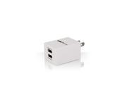Voltsonic VSWCH-1W 3A Dual USB Port Travel Wall Charger Adapter for Smartphone and Tablet - White