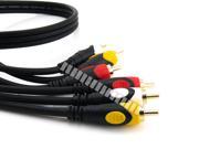 49.2Ft 15M 24K Gold Plated Composite Cable 3 RCA Male to 3 RCA Male Stereo Audio Video AV Cable Oxygen Free Cooper OFC