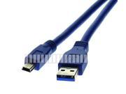 1M 3.3Ft Long Cable USB3.0 Mini 10 Pin Male to USB3.0 A Male Cable M M for Hard Disk Drive HDD OEM