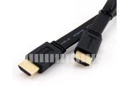 1.5M 5Ft Flat HDMI Cable HDMI 1.4 Standard HDMI Male to Male Cable HDMI Type A Male to HDMI Type A Male Cable Support 3D with Ethernet for HDTV Flat Plasma TV D