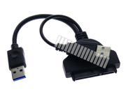 15cm 6in Short 22 Pin SATA Adapter Cable Male to Standard USB 3.0 A Male with Extra USB Power Y Cable for 2.5 inch SATA Hard Disk Drive HDD OEM