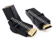 Free Rotate 360 180 180 Degree 90 Degree Right Angled HDMI Male to Female Gold Plated Comply with HDMI V1.4 Connector Adapter Converter for HDTV Displ