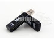 x2 Pieces Max 64Gb Reading 2in1 Black Micro SD SD Standard Memory Card Reader Adapter Converter Micro SD SDHC SDXC Flash T Flash TF Max 64GB with LED Light