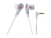 Audio-technica Ath-chx7 Sonicfuel Hybrid Earbud Headphones Stereo - White - Mini-phone - Wired - 16 Ohm - 15 Hz 22 Khz - Gold Plated - Earbud - Binaural - In-ea