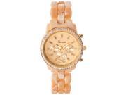 Geneva Platinum Womens Resin Horn Glitz Boyfriend Watch Style: Casual Material: Plastic Movement: Quartz Color: Beige Resizable: Yes Adjustable: Yes Metal Stamp: None Stone: Cubic Zirconia