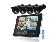 BV Tech 8CH Tablet DVR Kit w/D1 Recording and 1TB HD + 4 Fixed Lens Bullet Security Camera