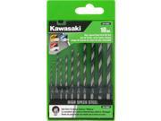 UPC 028907379753 product image for Kawasakiï¿½ 10 pc High Speed Steel Twist Drill Bit Set - 841665 | upcitemdb.com