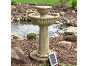 Type: Fountains Color Mapping: Cream UL Safety Listing: Yes Energy Star Compliant: Energy Star Compliant Power Type: Solar Pump Included: Yes Features: Solar Powered with Battery Pack, LED Lights