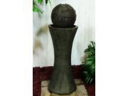 Pedestal: 22"H x 10" diameter at widest points, Total Height: 30"H, Ball: 8" diameterTotal weight: 14 lbsDurable Resin to withstand any weather conditions.1 Year Manufacturer's Warranty.Needs direct sunlight to run during day and store energy in battery pack
