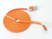 10FT Orange Micro USB to USB 2.0 Charging Charger Sync Data Cable Cord for Samsung Galaxy Kindle Fire Nexus LG HTC Smartphone Tablet