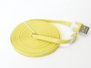10FT Yellow Micro USB to USB 2.0 Charging Charger Sync Data Cable Cord for Samsung Galaxy Kindle Fire Nexus LG HTC Smartphone Tablet