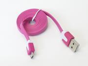 3 Feet Pink Purple Micro USB to USB 2.0 Charging Charger Sync Data Cable Cord for Samsung Galaxy Kindle Fire Nexus LG HTC Smartphone Tablet