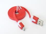 3 Feet Red Micro USB to USB 2.0 Charging Charger Sync Data Cable Cord for Samsung Galaxy Kindle Fire Nexus LG HTC Smartphone Tablet