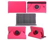 360 Rotating Stand Leather Case Cover for Dell Venue 7 Android Tablet Rose