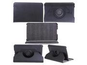 360 Rotating Stand Leather Case Cover for Dell Venue 7 Android Tablet Black