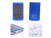 10000mAh Solar Battery Charger Power Bank Power Panel Dual USB External for Mobile Phone GPS MP3 Tablet iPhone iPad iPod MP3 MP4 PDA PSP