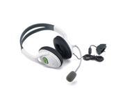 HOT Headset Headphone Earphone Microphone Mic 2 Ear For Microsoft XBOX360 XBOX 360 LIVE Game White Compatible With Microsoft Xbox 360 Xbox 360 Slim