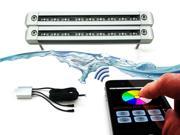 LEXIN iPhone iPad Operated Underwater LED Color Changing Kits - One Smart CPU Control Box Plus Two Underwater LED Lights