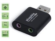Plugable USB to 3.5mm Audio Adapter with Stereo Output and Mic Input USB AUDIO