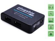 Plugable USB 2.0 4 Port 12.5W Travel Hub with Charging USB2 HUB4BC