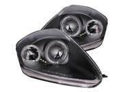 FRONT HEADLIGHT 00 05 MITSUBISHI ECLIPSE 2000 2005 PROJECTOR 2 HALO BLACK CLEAR