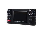 Dual-Lens 2.7 Inch (1280*480) 16:9 Dual-Camera Night Vision HD DVR Car Vehicle Black Box Driving Camcorder Video Recorder- Black