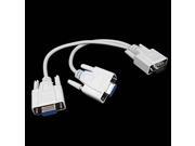 VGA SVGA male to 2 dual female Y Splitter Cable Adapter