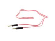 New 1M 3.5mm Audio Flat a wide range of extension Male to Male Cable Pink