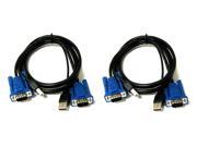 2 x New USB KVM Cable Male to Male for keyboard 4.5 Feet