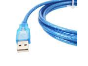 New USB 2.0 A Male to B Male Printer Cable 1.8m Transparent blue