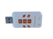 White USB External 8.1 Channel 3D Virtual Audio Sound Card Adapter PC