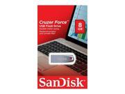 8GB Cruzer FORCE USB 2.0 Flash Pen Thumb Drive SDCZ71-008G-