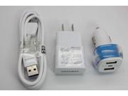 Samsung 2A Wall Charger 2.1A Dual Car Charger 3.0 USB Data Cable for Galaxy