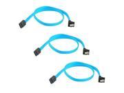 3 Pack Lot 18 Serial ATA SATA Right Angle to Straight DATA HDD Hard Drive Cable